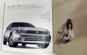 2004 Saturn ION VUE L300 Full Line Sales Brochure Features Options Specs Colors