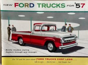 1957 Ford Trucks Courier Ranchero Pickup Parcel Delivery Full Line Sale Brochure