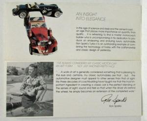 1980 Sparks Turbo II Sales Folder MAILER Oringinal