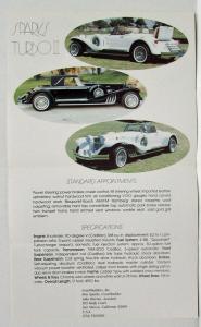 1980 Sparks Turbo II Sales Folder MAILER Oringinal