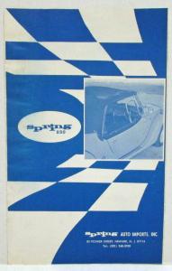 1960 Thru 1965 Spring 850 Auto Sportive Kit Car Sales Folder With Technical Data