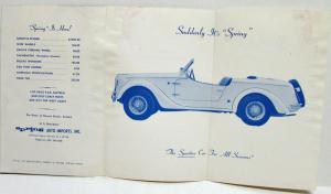 1960 Thru 1965 Spring 850 Auto Sportive Kit Car Sales Folder With Technical Data