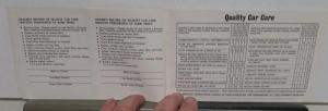 1964 Lincoln Continental Maintenance Log Factory Recommended Dealer Service