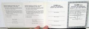 1964 Lincoln Continental Maintenance Log Factory Recommended Dealer Service