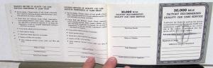 1964 Lincoln Continental Maintenance Log Factory Recommended Dealer Service