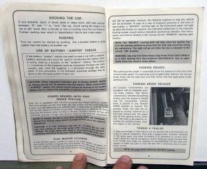 1970 Lincoln Continental Owners Manual Care & Operation Maintenance Original