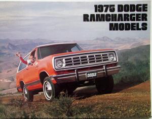 1975 Dodge AW100 Ramcharger Models Color Sales Folder Original