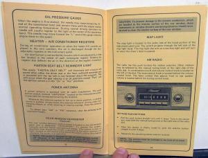 1972 Lincoln Continental Owners Manual Care & Operation Original