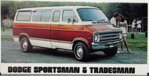 1975 Dodge Sportsman & Tradesman Maxivan Kary Van Sales Folder Color Original
