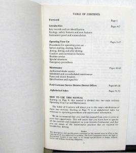 1973 Lincoln Continental Owners Manual Care & Operation Original