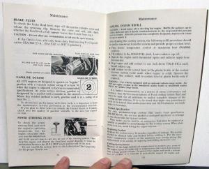 1973 Lincoln Continental Owners Manual Care & Operation Original