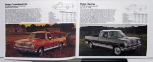 1976 Dodge Pickup Trucks W100 200 300 600 D100 200 300 Color Sales Brochure Orig