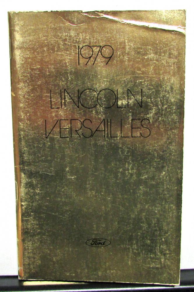 1979 Lincoln Versailles Owners Manual Care & Operation Original