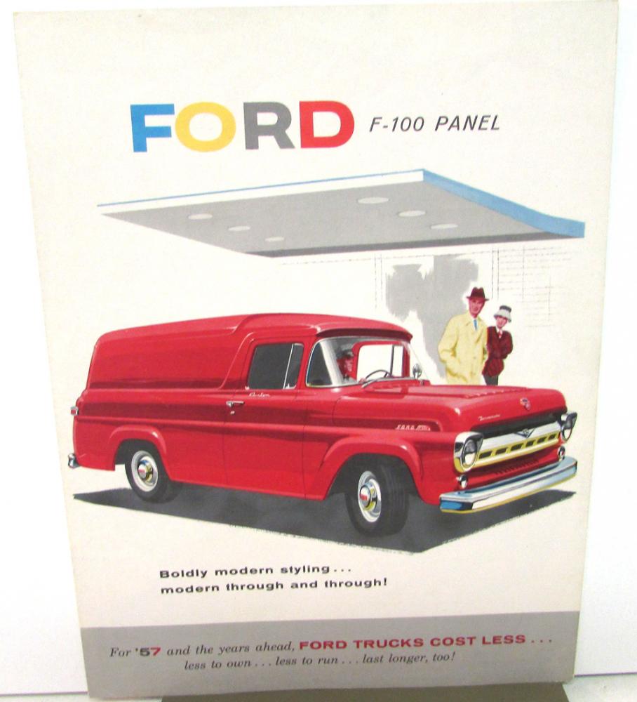 1957 Ford F-100 Panel Truck Sales Brochure Original