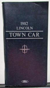 1982 Lincoln Town Car Owners Manual Care & Operation Original