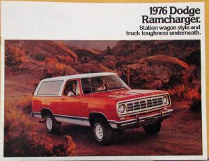 1976 Dodge Ramcharger Hardtop Softtop 4WD Color Revised Sales Brochure Original