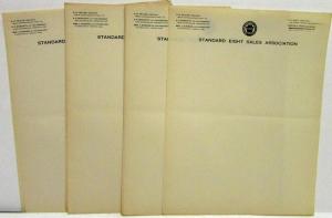 1921 Standard Eight Sales Association Letterhead Twenty Two Sheets Original