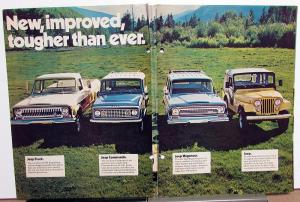 1972 Jeep Full Line Original Sales Brochure Folder Jeep Commando Wagoneer Truck
