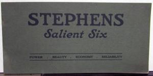 1921 Stephens Salient 6 Cars Touring Roadster Sedan Aircraft Top Sales Brochure