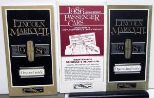 1986 Lincoln Mark VII Owners Manual Care & Operation Original