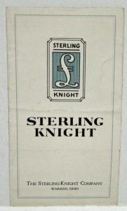 1923 1924 1925 Sterling Knight 6 Cyl Motor Car Sales Folder Brochure Original