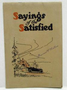 1917 Studebaker Sayings of the Satisfied Sales Brochure Donovan Motor Co Boston