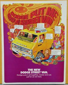 1977 Dodge Street Van B100 B200 Colorful Sales Folder Original