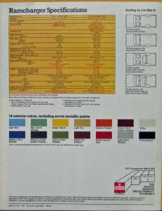 1978 Dodge Ramcharger Color Sales Folder Original