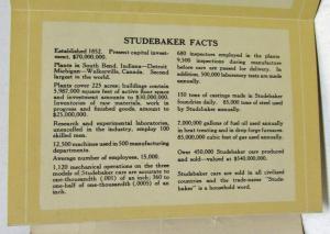 1921 Studebaker 6 Big Light Special Touring Landau Roadster Sale Brochure Mailer