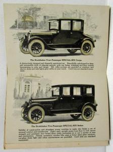 1921 Studebaker 6 Big Light Special Touring Landau Roadster Sale Brochure Mailer