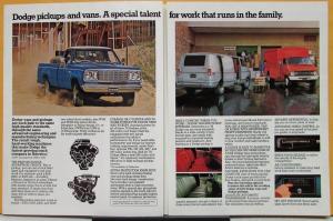 1978 Dodge Job Rated Trucks Pickups Tradesman Handyvan Color Sales Folder Orig