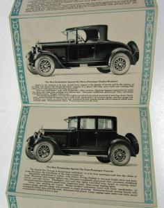 1925 Studebaker Six Big Special Standard Sales Mailer Brochure Original