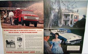 1958 Ford Truck Sales Brochure F100 Pickup Heavy Duty V8 Ranchero Natchez Trace