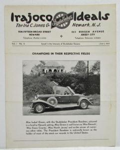 1932 Studebaker Irajoco Ideals Newsltr Used Cars Carbon Valve Job Isabel Green