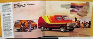 1979 Dodge Vans Street Van Kary Van CB300 CB400 Color Sales Brochure Original