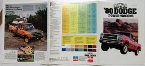 1980 Dodge Work Truck Power Wagons 4WD Color Sales Folder Original