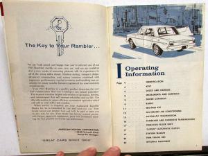 1963 AMC Rambler Classic Ambassador Owners Manual Care & Operation Original