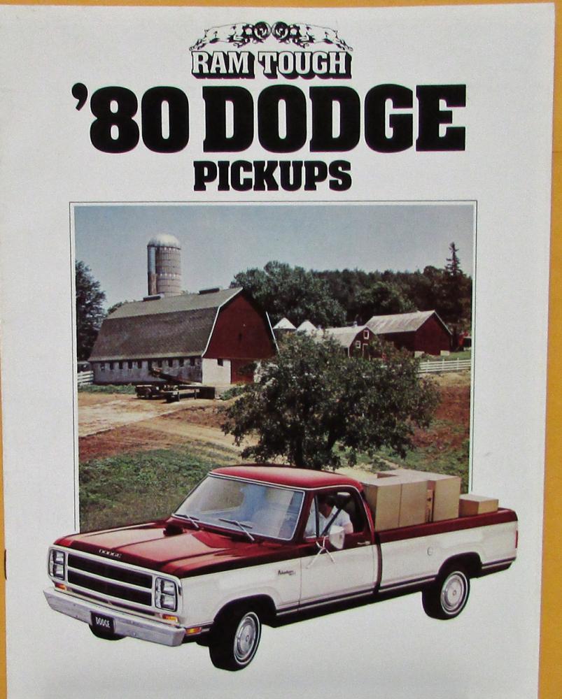1980 Dodge Pickups Adventurer Custom Power Wagon D Models Sales Brochure