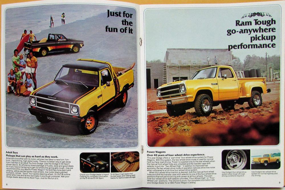 Original 80 Pickup Van D-50 1980 Dodge Work Truck Brochure