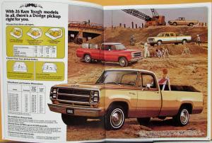 1980 Dodge Pickups Adventurer Custom Power Wagon D Models Sales Brochure