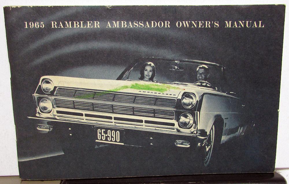 1965 AMC Rambler Ambassador Owners Manual Care & Operation Original