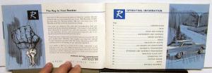 1965 AMC Rambler Ambassador Owners Manual Care & Operation Original
