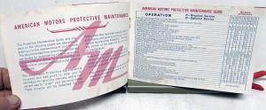 1966 AMC Rambler Marlin Ambassador Owner Protective Maintenance Program Booklet