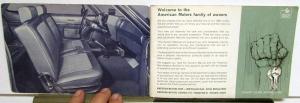 1968 AMC Rebel Owners Manual Care & Operation Original