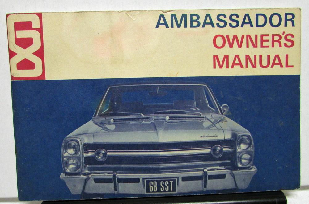 1968 AMC Ambassador Owners Manual Care & Operation Original