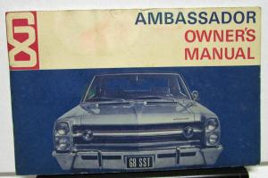 1968 AMC Ambassador Owners Manual Care & Operation Original