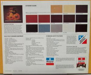 1982 Dodge Vans & Maxivan Color Sales Brochure Original