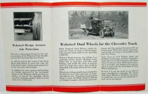 1922-1923 Websteel Wheels for the Chevrolet Truck Sales Folder