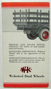 1922-1923 Websteel Wheels for the Chevrolet Truck Sales Folder