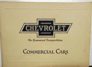 1923 Chevrolet for Economical Transportation Commercial Cars Sales Brochure